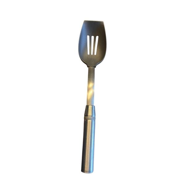 Pampered Chef Stainless Steel 13" Slotted Spoon No Rolling Handle Metal Nylon PC - Picture 1 of 2